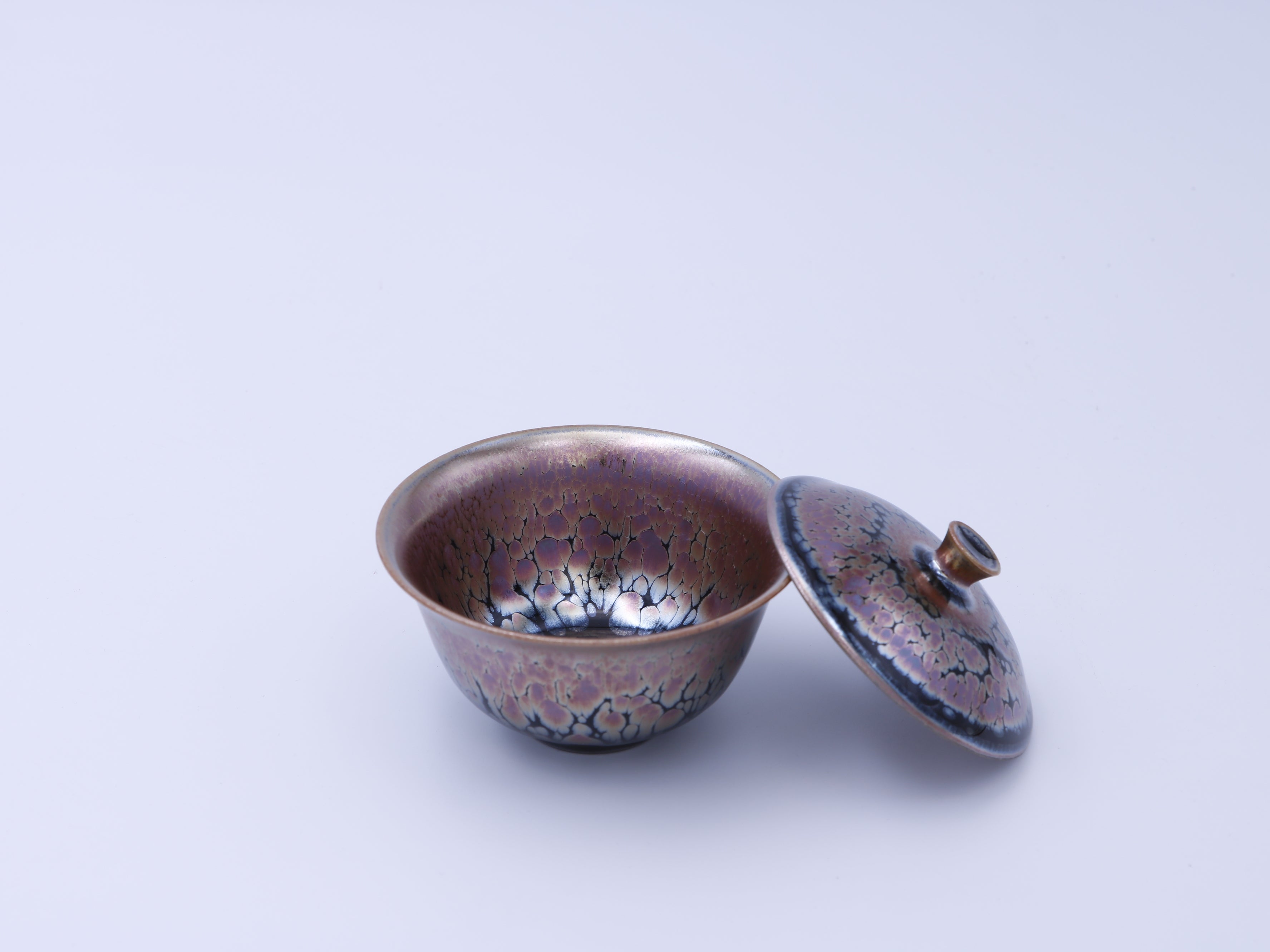 rose-pink oil spot jianzhan gaiwan